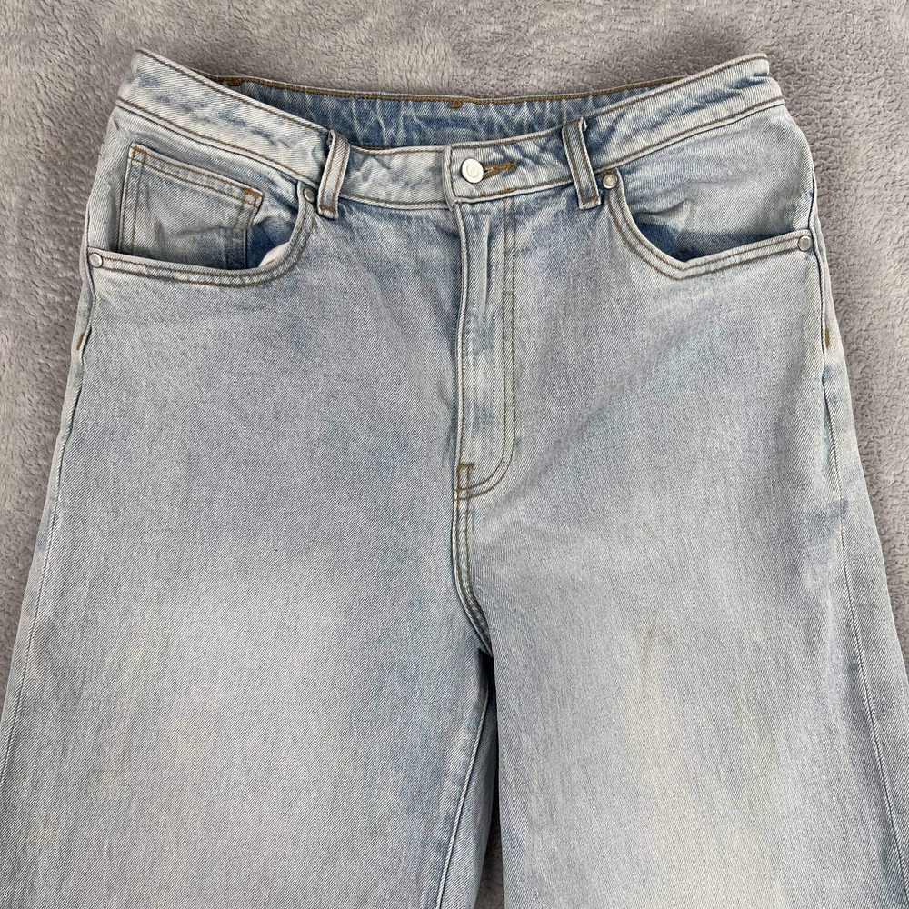 Baggy Pink Victorias Secret Wide Leg Jeans 12 Light Wash Blue Womens Denim - Picture 7 of 13